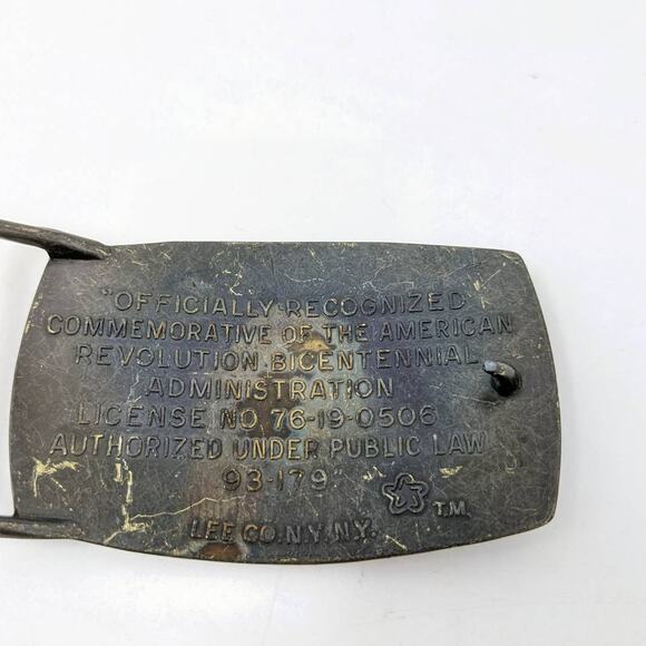 American Revolution Bicentennial Commemorative Brass Belt‎ Buckle 1776-1976 - Picture 2 of 3